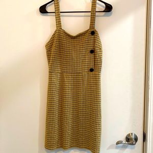 Yellow plaid dress
